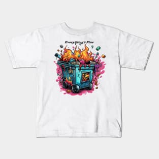 Dumpster Fire Kids T-Shirt